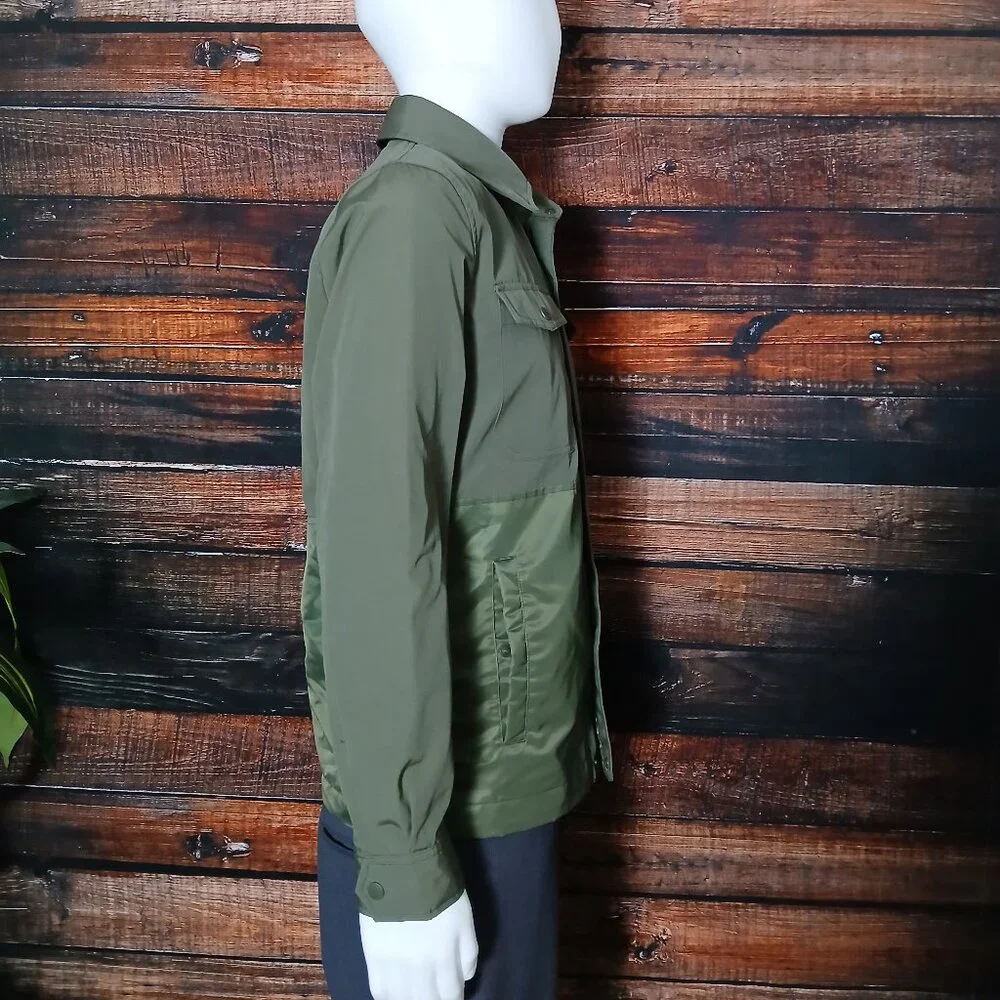 NWT Express Jacket Mens S Hunter Green Water Resistant Full Zip Pockets Lined
